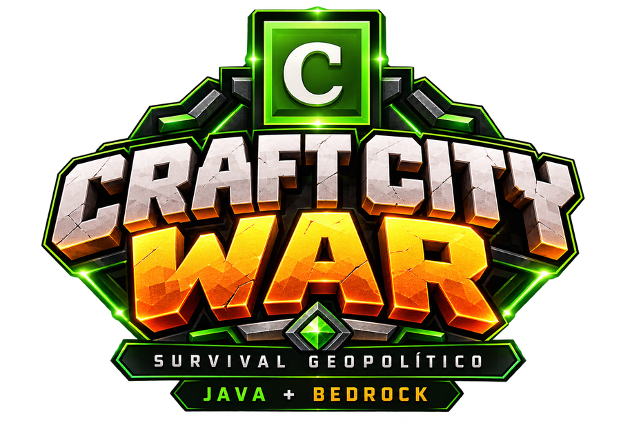 Craft City War — Survival Geopolítico — Java + Bedrock